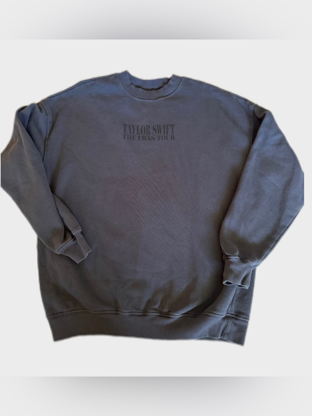 Taylor Swift The Eras Tour Charcoal Gray Crewneck Sweatshirt Size Small